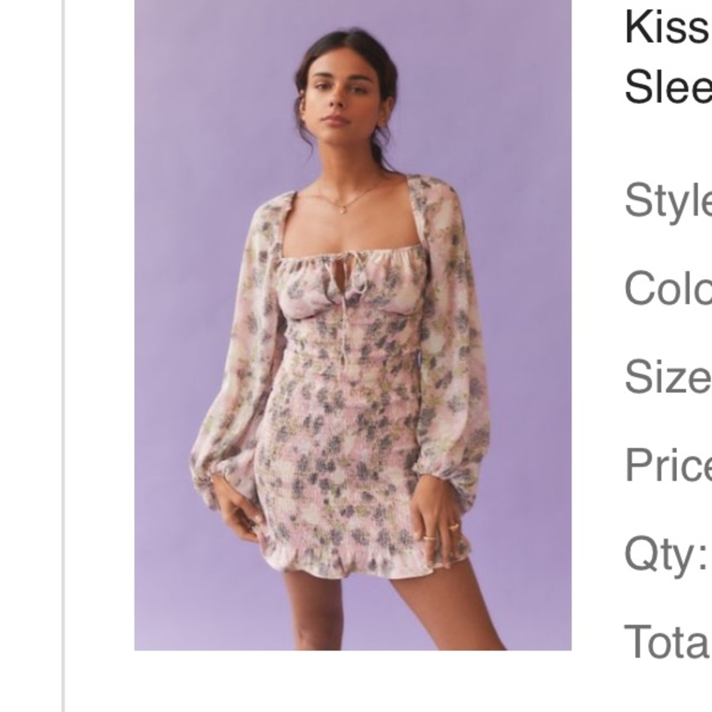 Urban outfitters Floral puff sleeve dress